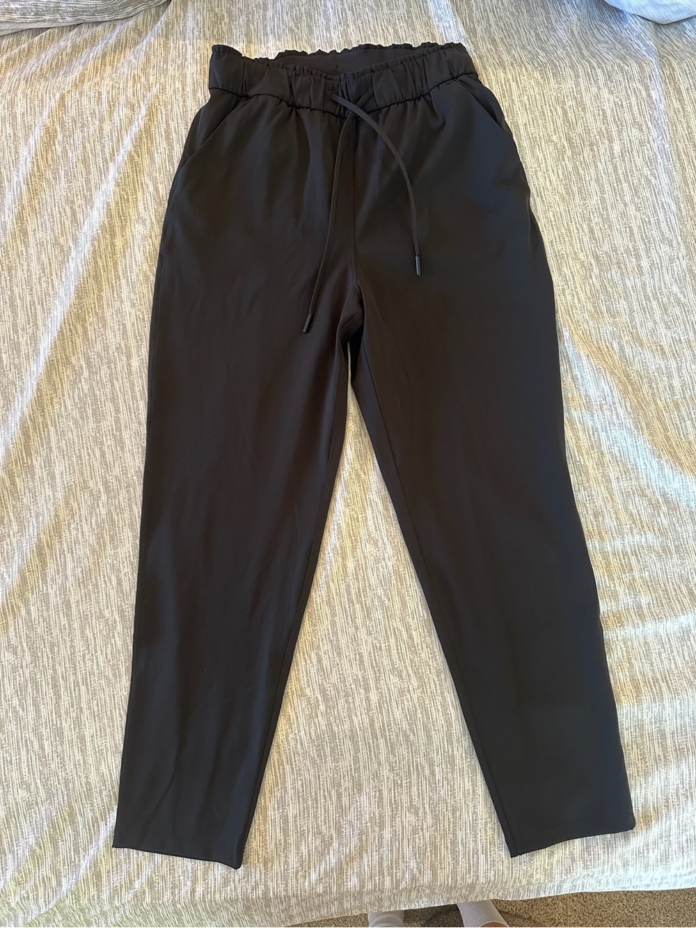 lululemon athletica Black Drawstring Track Joggers